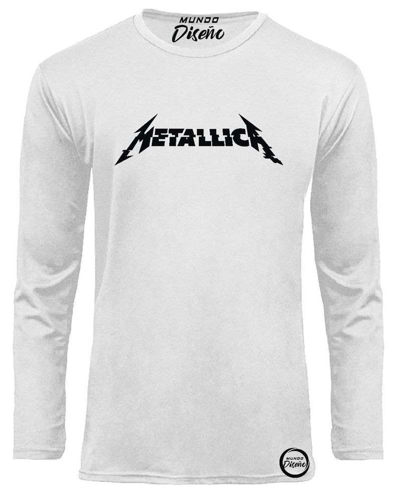 Polera Manga Larga De Hombre Metalica Clasico-1