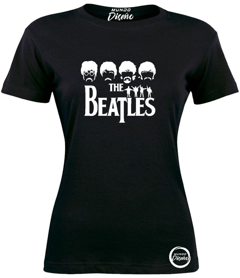 Polera De Mujer Manga Corta The Beatles Silueta-1
