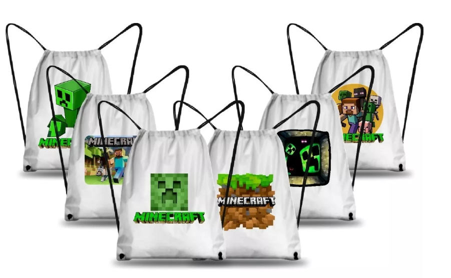Pack De 6 Mochilas Minecraft-0