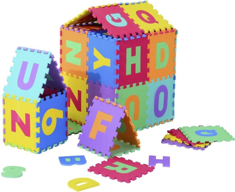 Alfombra Goma Eva Set 10 Cuadros Numeros 30x30 Bebes Niños-1