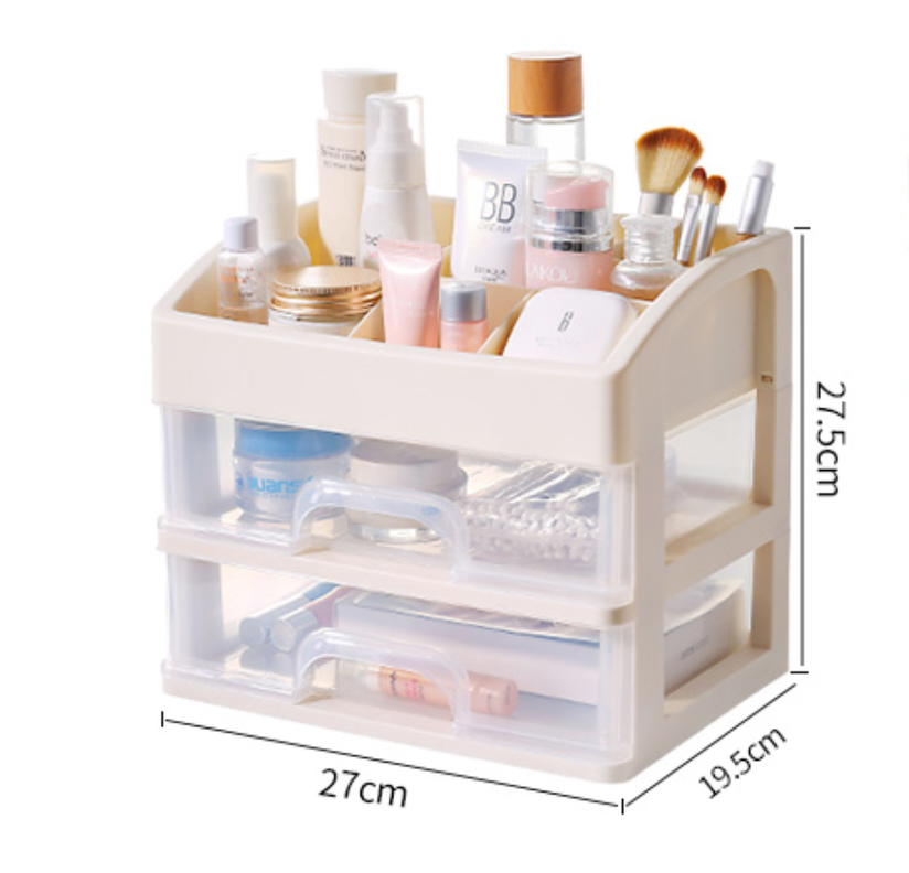 Organizador De Cosmeticos Maquillajes 2 Cajones-1