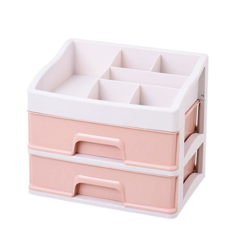 Organizador De Cosmeticos Maquillajes 2 Cajones-0