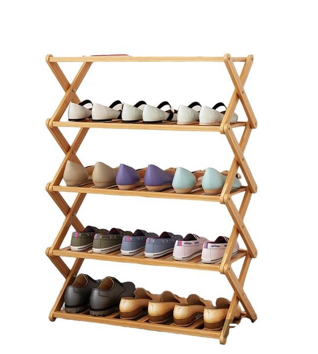 Zapatero Armable De Madera 5 Pisos 60cmx76cm 10463-0