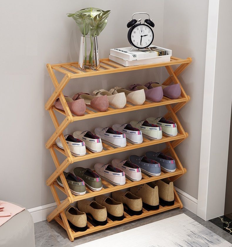 Zapatero Armable De Madera 5 Pisos 60cmx76cm 10463-3