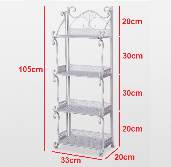 Estante Organizador Metalico Baño 33x20x105cm-1