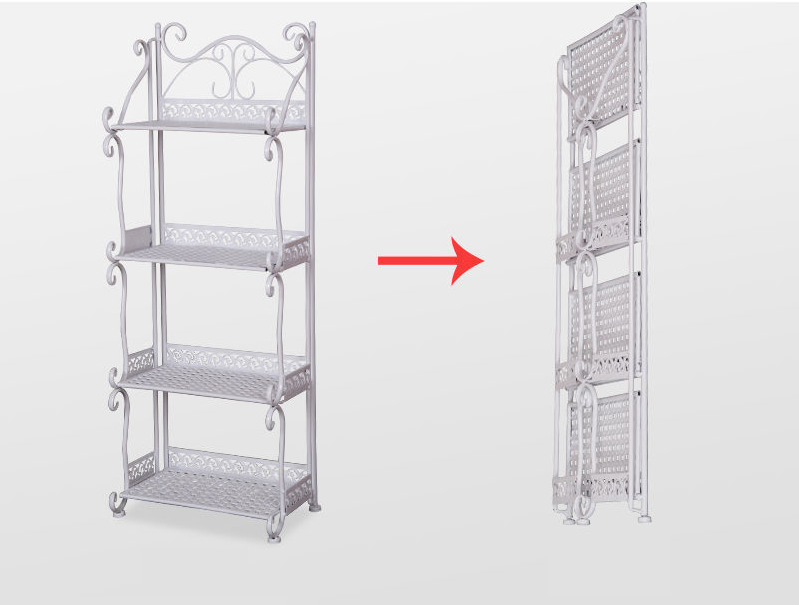 Estante Organizador Metalico Baño 33x20x105cm-3