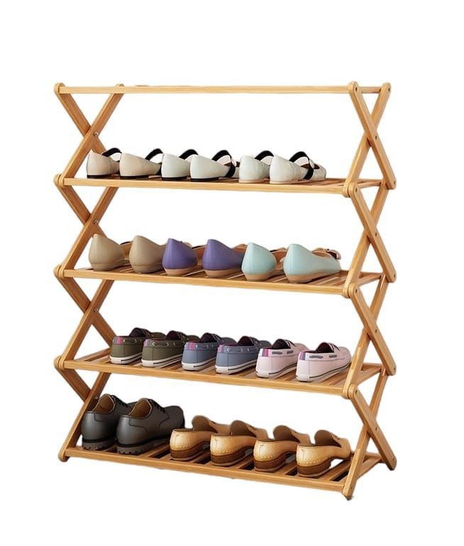 Zapatero Armable De Madera 5 Pisos 70cmx76cm 10464-0