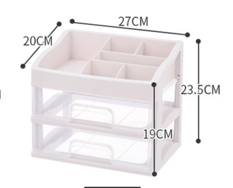Organizador De Cosmeticos Maquillajes 2 Cajones-1