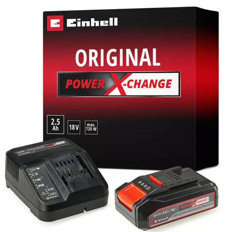 Kit Esmeril Inal. Einhell Te-ag 18/115-2 + Carg Y Bat 2,5 Ah-2