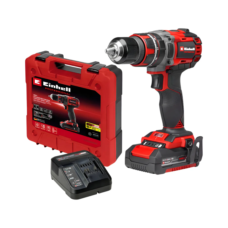 Taladro Percutor Inalambrico Einhell TP-CD 18/60 Li- i BL (1x2,0Ah) Rojo 6 Kg