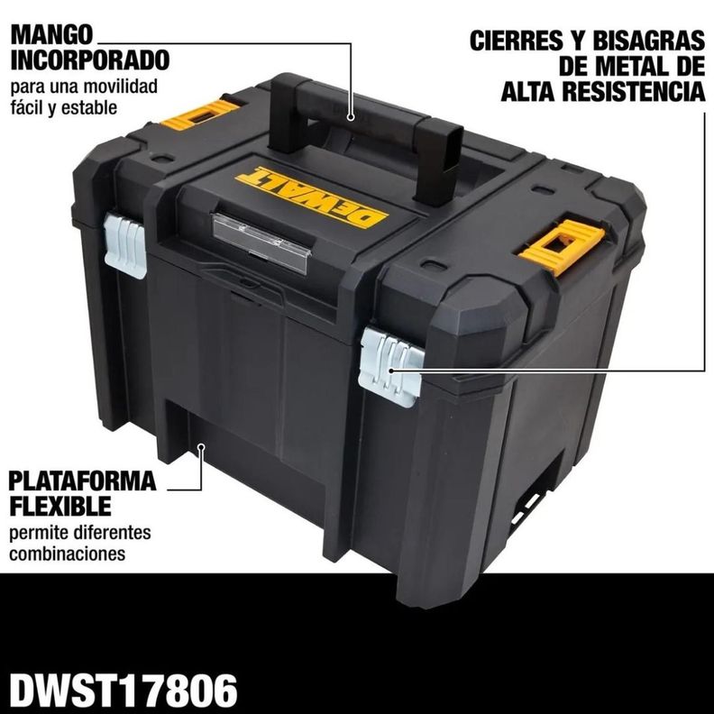 Caja De Herramientas Profunda 30kg Tstak Dewalt Dwst17806-1