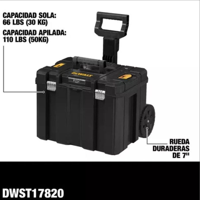 Caja Profunda Móvil 50kg Tstak Dewalt Dwst17820-1