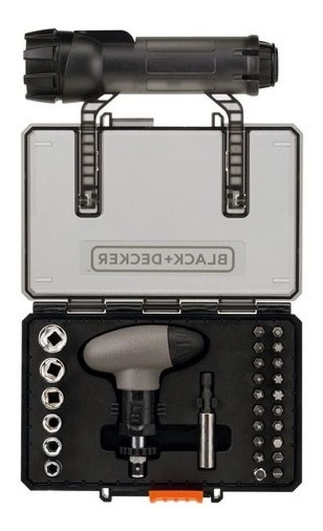 Set Atornillar 30 Pzs Con Linterna Led Black+decker A7224-xj-1