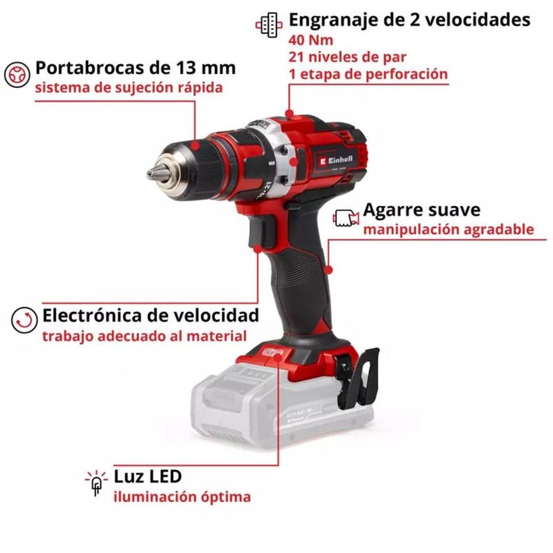 Kit Taladro Percutor Y Taladro Atornillador Einhell 18v Op3-1
