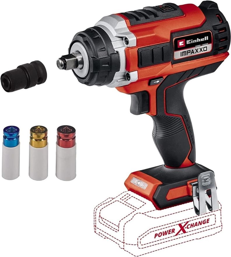 Llave De Impacto Inal. Einhell Impaxxo 18/400 - Sin Baterias Rojo 4 Kg