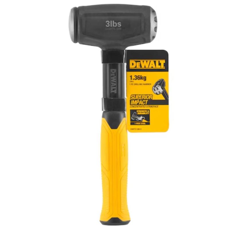 Combo Martillo Mazo Perforador De Acero 1,36kg Dewalt Dwht51388-2