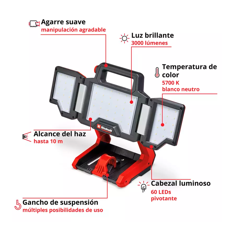 Linterna Inal. Prof. Einhell TP-CL 18/3000 Lum. - Sin Baterías-2