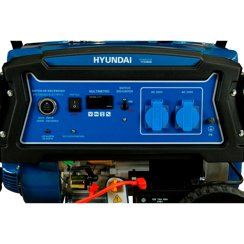 Generador Bencinero Hyundai 82HYG4950Ei 3,5 Kva Part. Electrica-4
