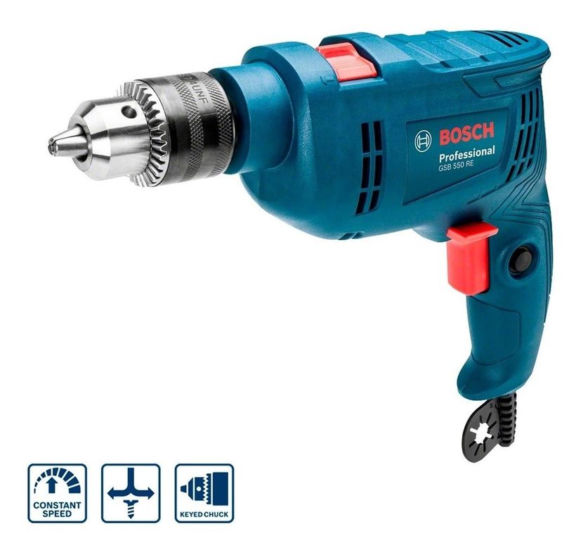 Taladro Percutor Bosch Gsb 550 Re + 34 Accesorios-1