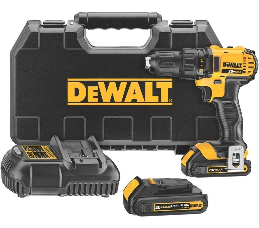Taladro Atornillador 20v + 2 Baterías Dewalt Dcd780c2-0