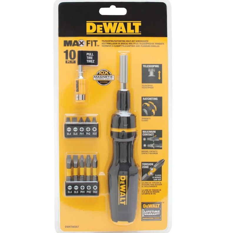 Set Destornillador Telescopico Y Puntas Dewalt Dwht66567 Max-1