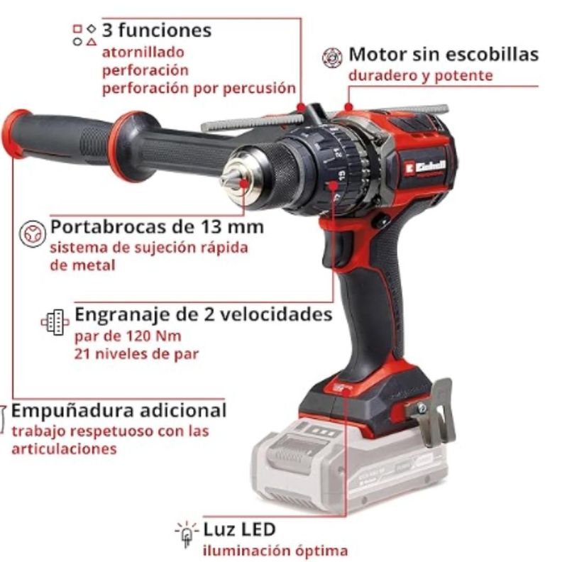 Taladro Perc. Inal. Einhell Tp-cd 18/120 Bl - 120 Nm Sin Bat-1