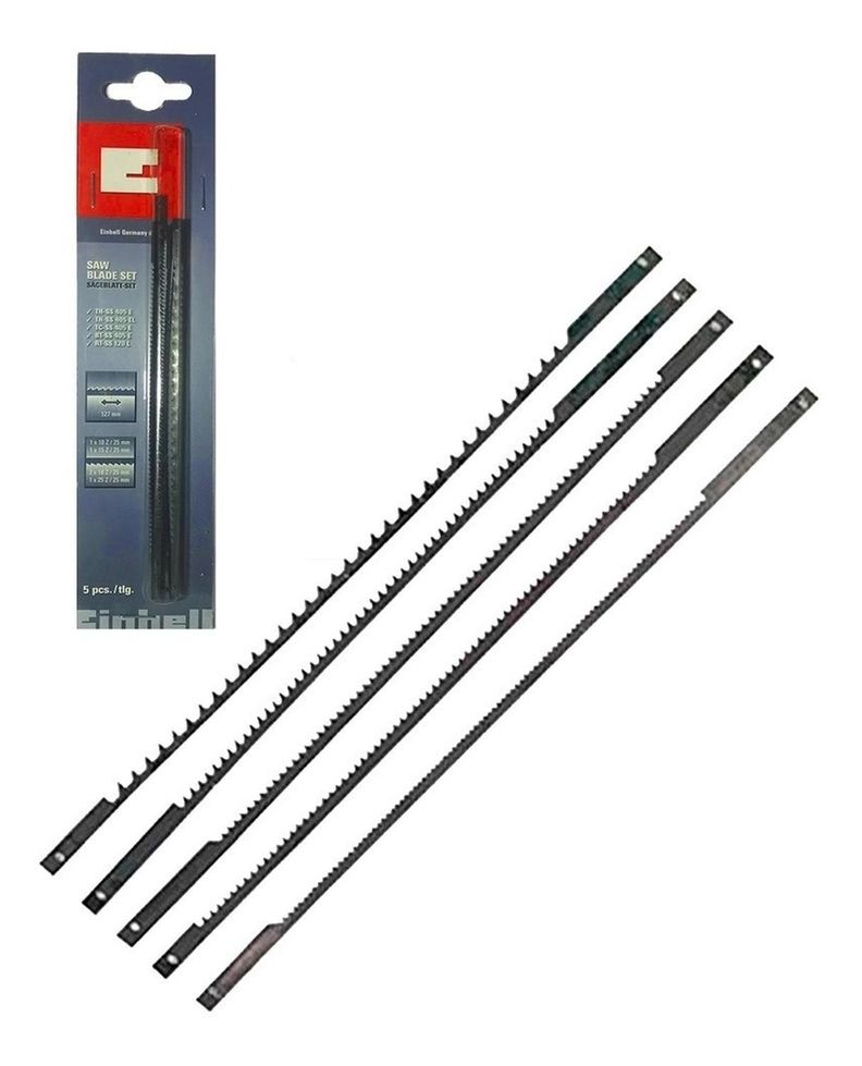 Set 5 Hojas De Repuesto Caladora De Banco Einhell Rojo