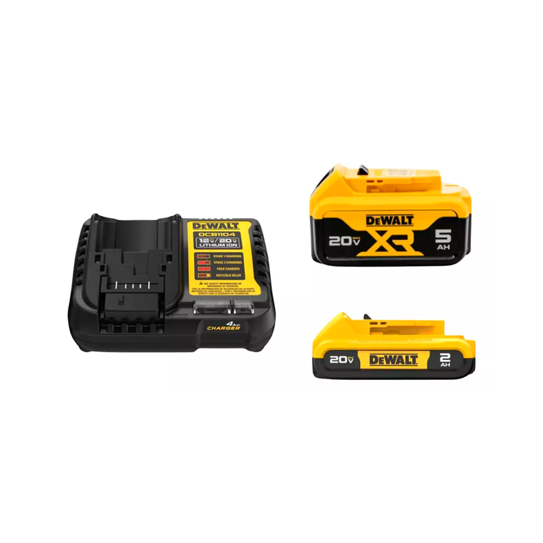 Kit 2 Baterías 20V + Cargador DCB1104 y Bolso Dewalt DCB225CK-B2-2