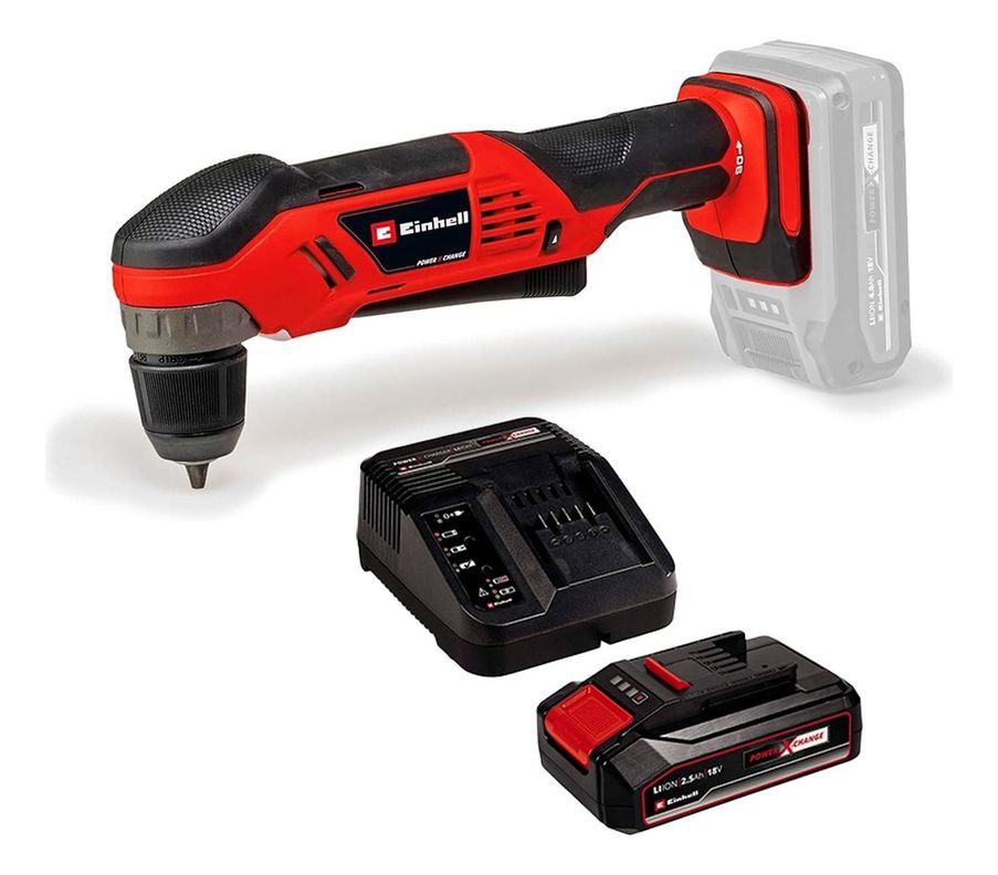 Kit Taladro Angular Einhell Te-ad 18 + Carg Y Bat 2,5 Ah-0