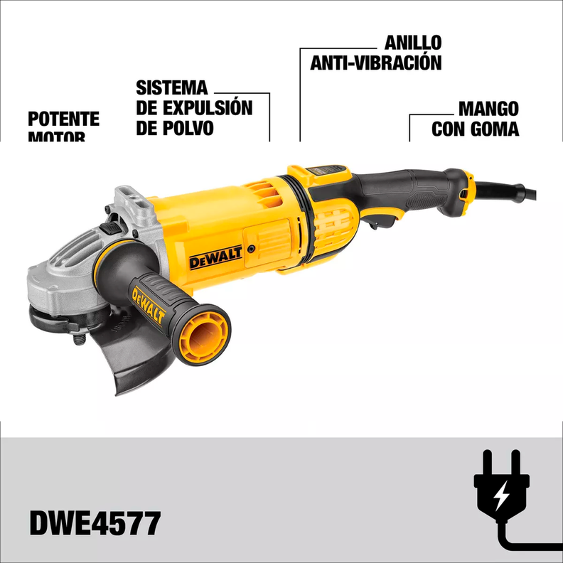 Esmeril Angular 7" 2700W Dewalt DWE4577-B2C-1
