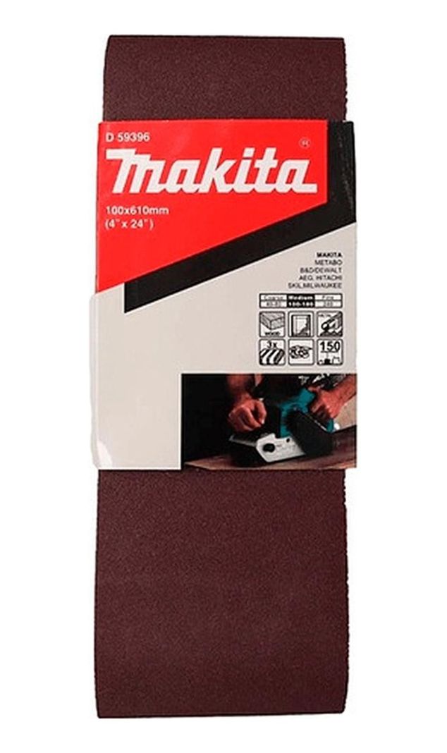 Set 3 Lijas De Banda 4 X24 Grano 150 Makita D-59396 P/mad-m-0