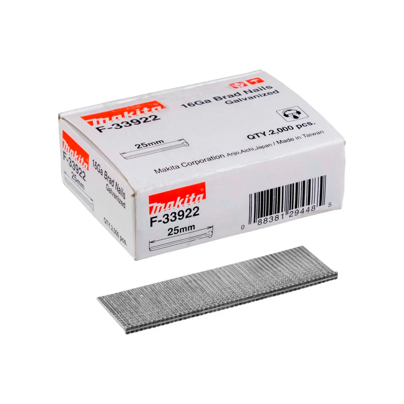 Caja clavo galvanizado 16GA 25mm Makita F-33922-0