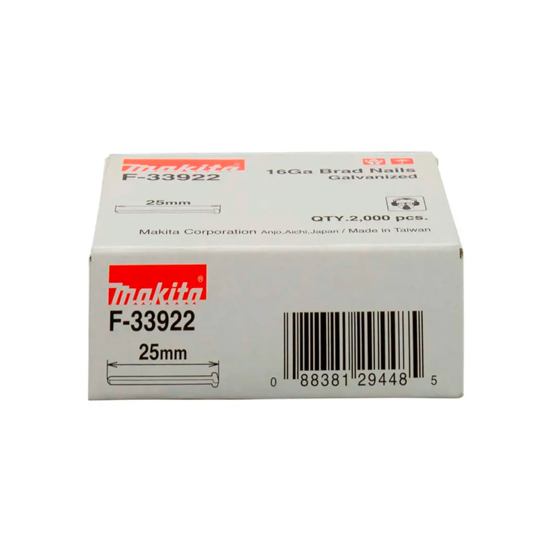 Caja clavo galvanizado 16GA 25mm Makita F-33922-1