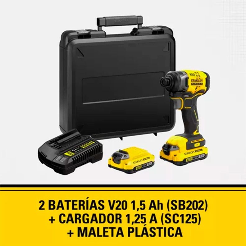 Kit Atornillador De Impacto V20 Fatmax Stanley Sbi810d2k-b2-2