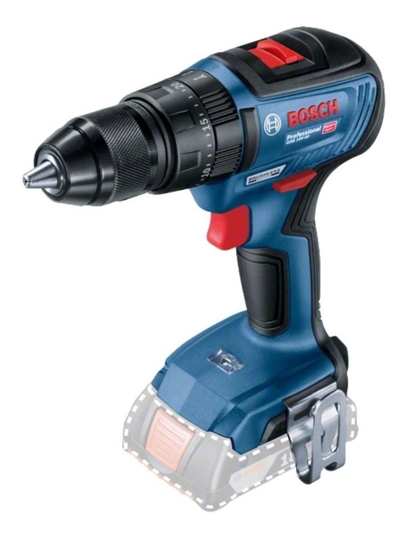 Taladro Percutor Inalámbrico Bosch Gsb 18v-50 - Sin Baterías-0