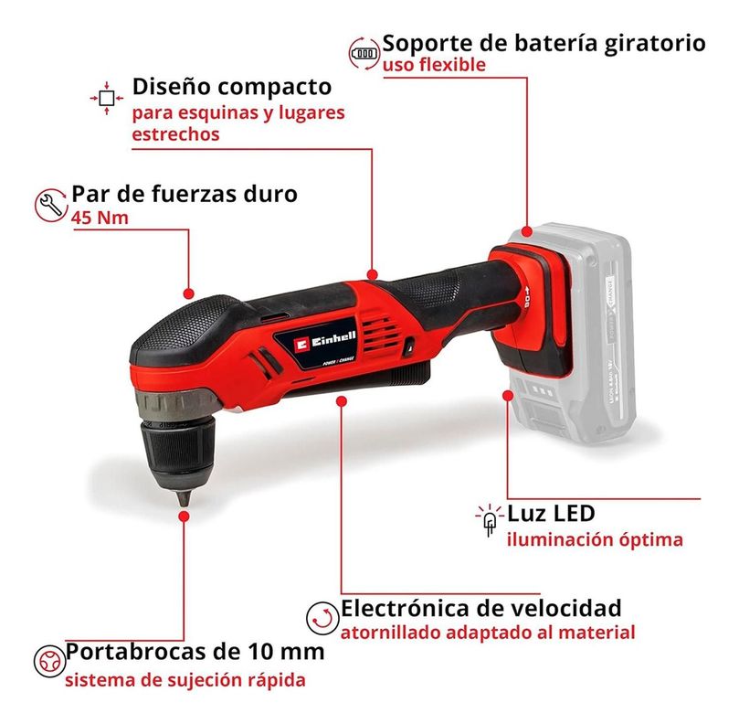 Taladro Angular Inal. Einhell Te-ad 18 Li - Sin Baterías-1