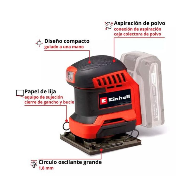 Lijadora Inal. Einhell TE-OS 18/113 3X Li - Sin Baterías-1