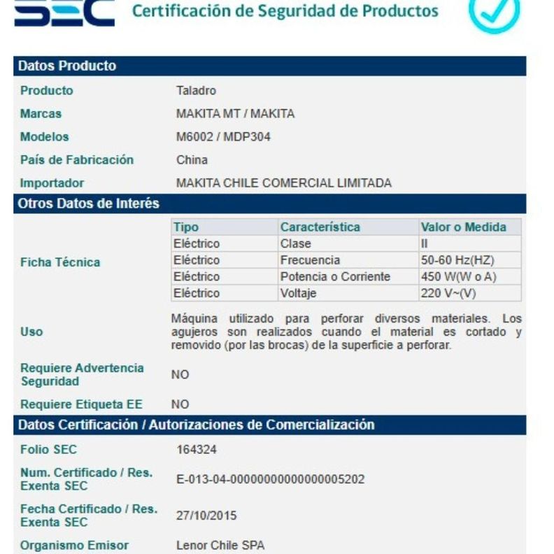 Taladro Rotación Makita 10mm 450w M6002b-4
