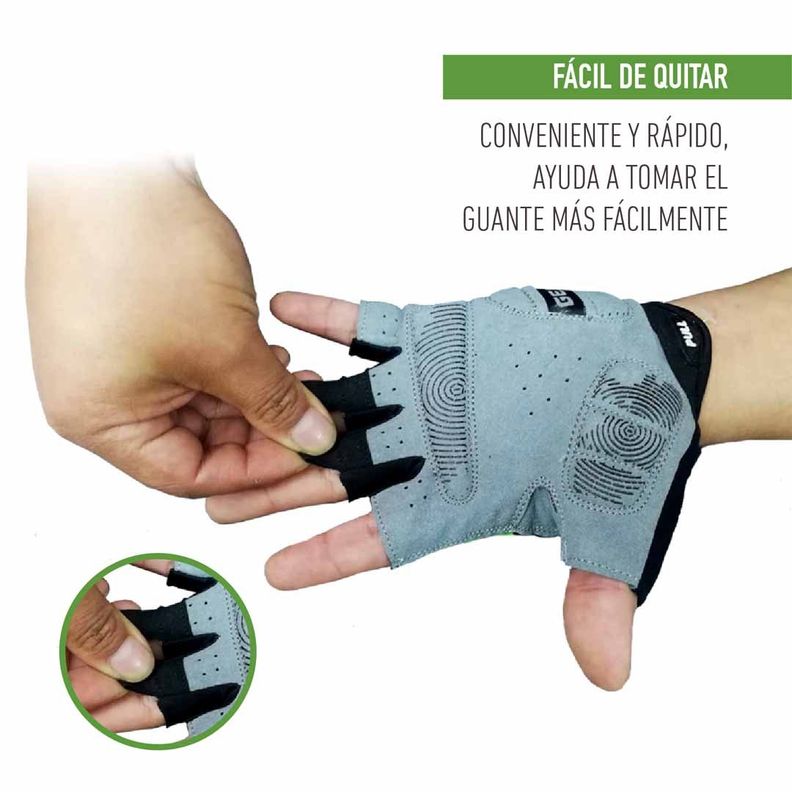 Guante Corto Para Ciclismo Onwheels Verde/negro-6