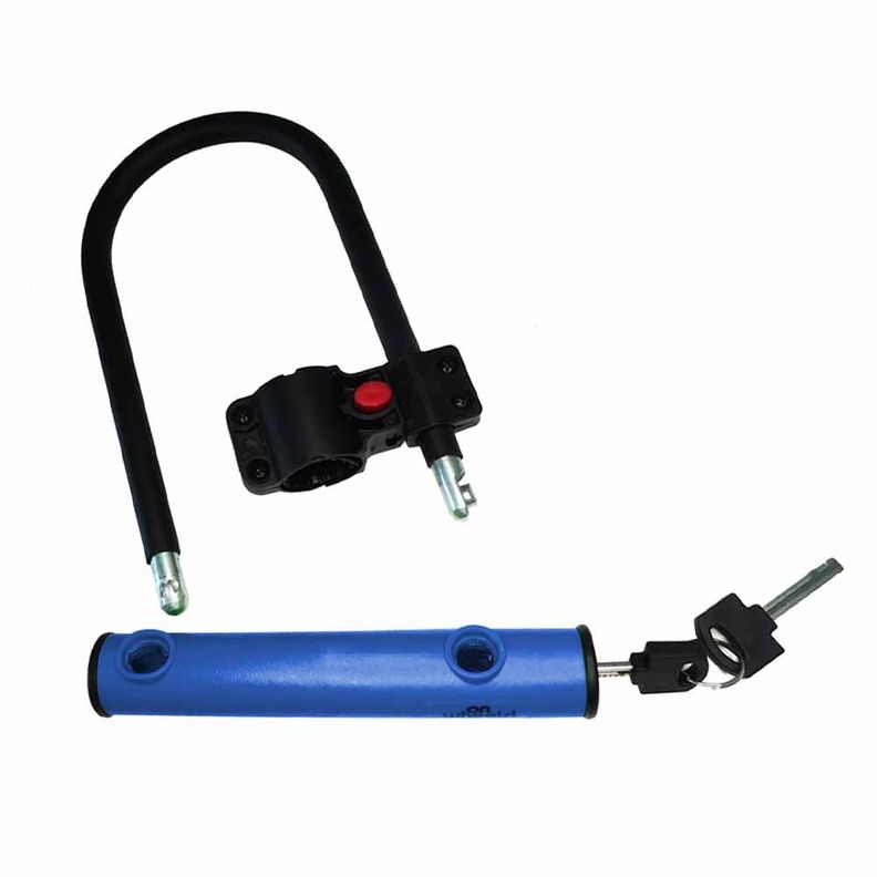 Candado U-lock Onwheels Corto Con Soporte - Azul-1
