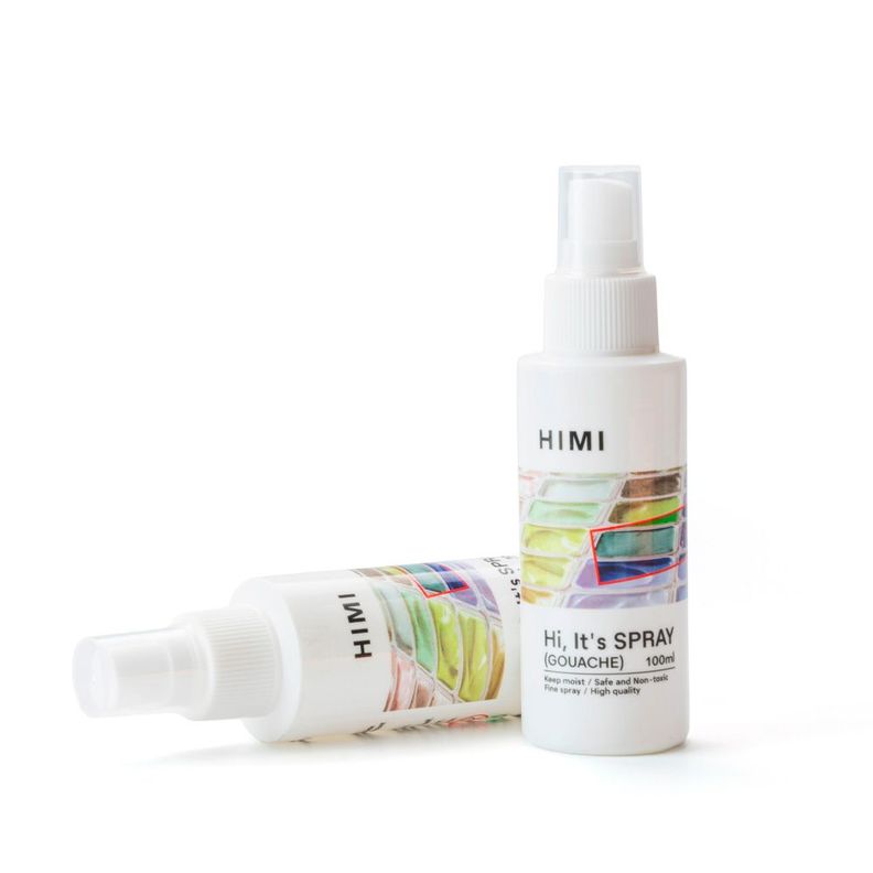 HIMI SPRAY ANTIHONGO E HIDRATADOR GOUACHE Y ACRILICOS 100ML Transparente