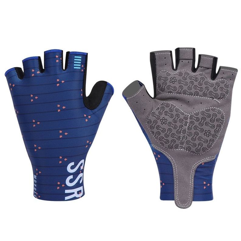 Guante Corto Para Ciclismo Ms002 Blue-0