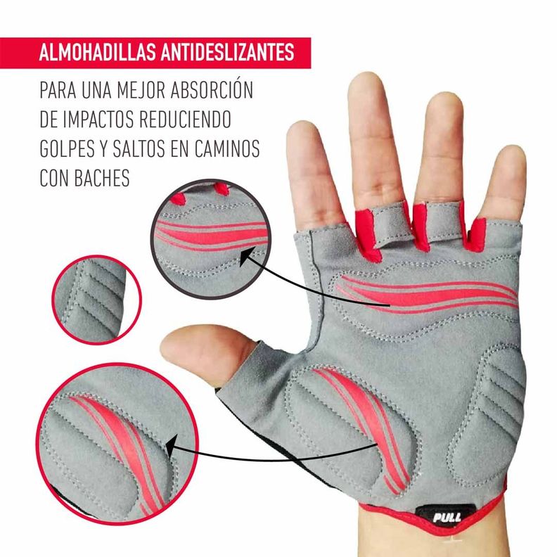 Guante Corto Onwheels Rojo/negro-6