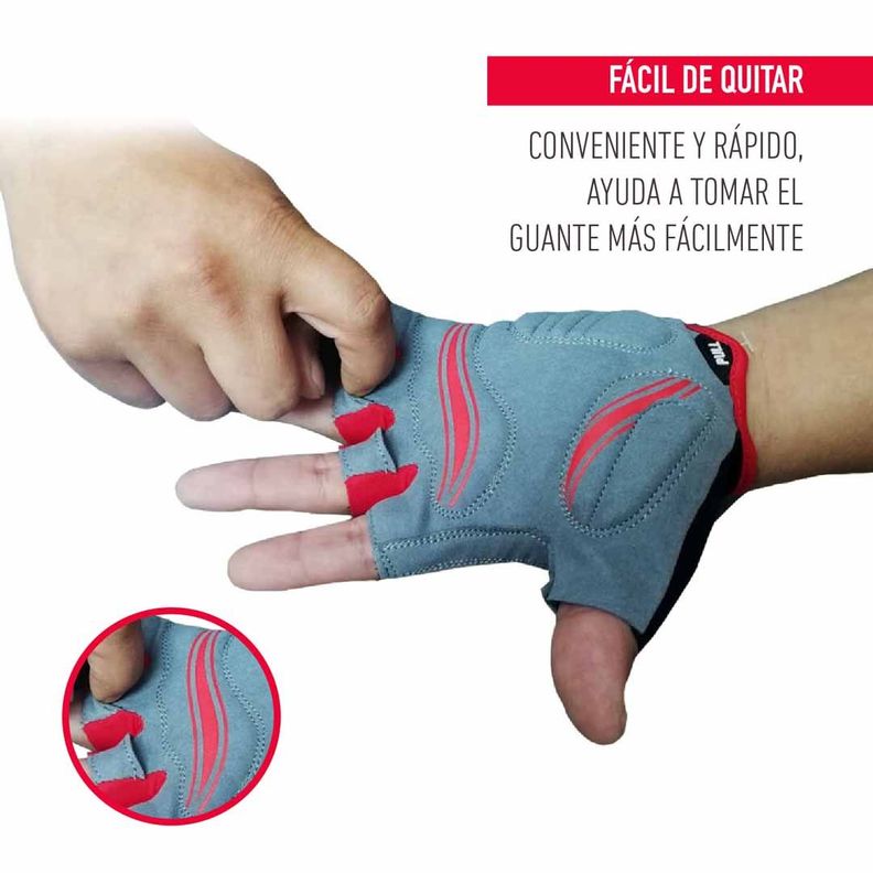 Guante Corto Onwheels Rojo/negro-7
