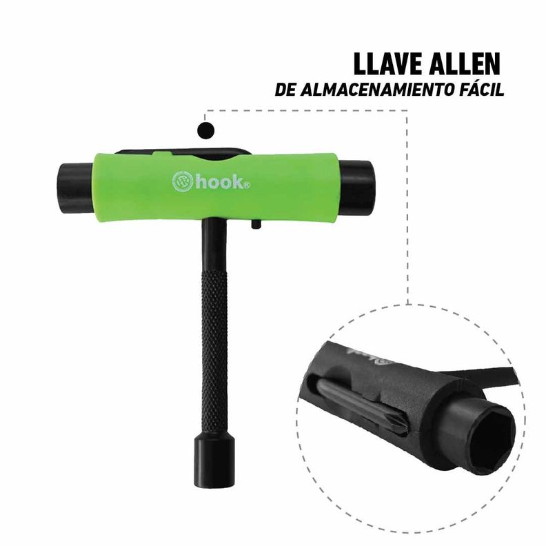 Herramienta Para Patines Pro Hook /penny Green-3