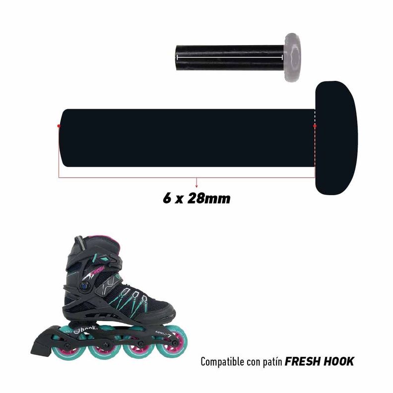 Set De 8 Pernos Para Patines Fresh-5