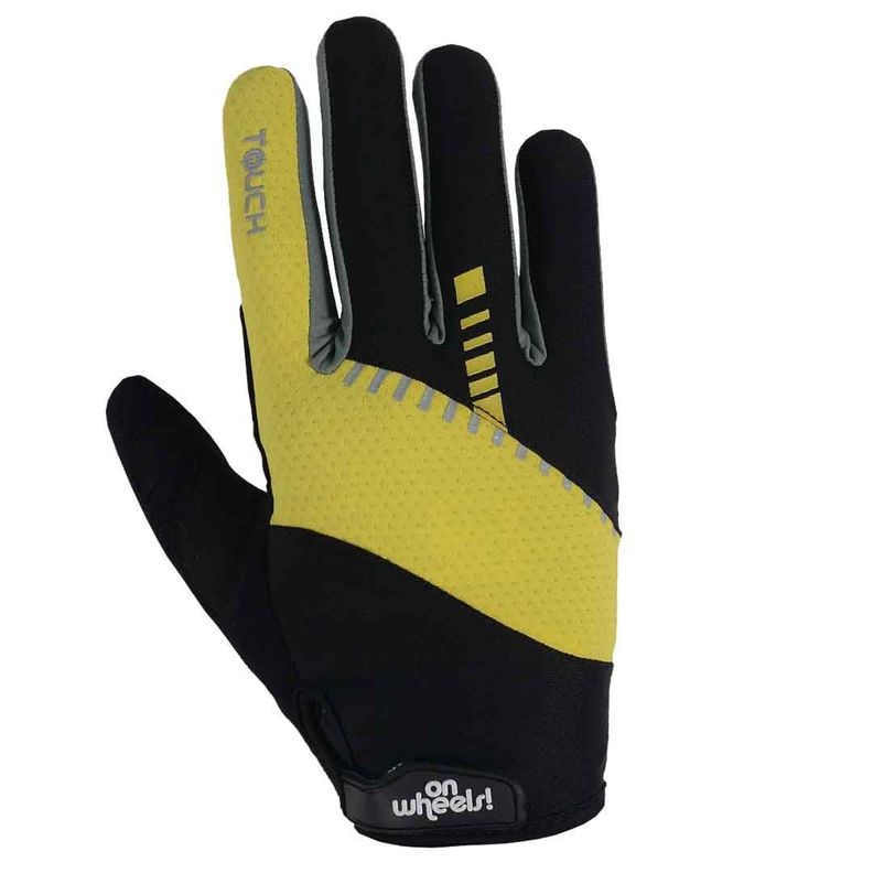 Guante Largo Touch Para Bicicleta Onweels Amarillo/negro-1