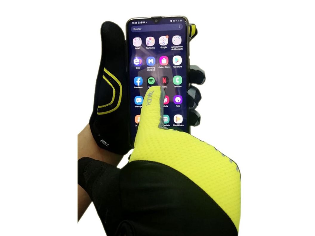 Guante Largo Touch Para Bicicleta Onweels Amarillo/negro-8