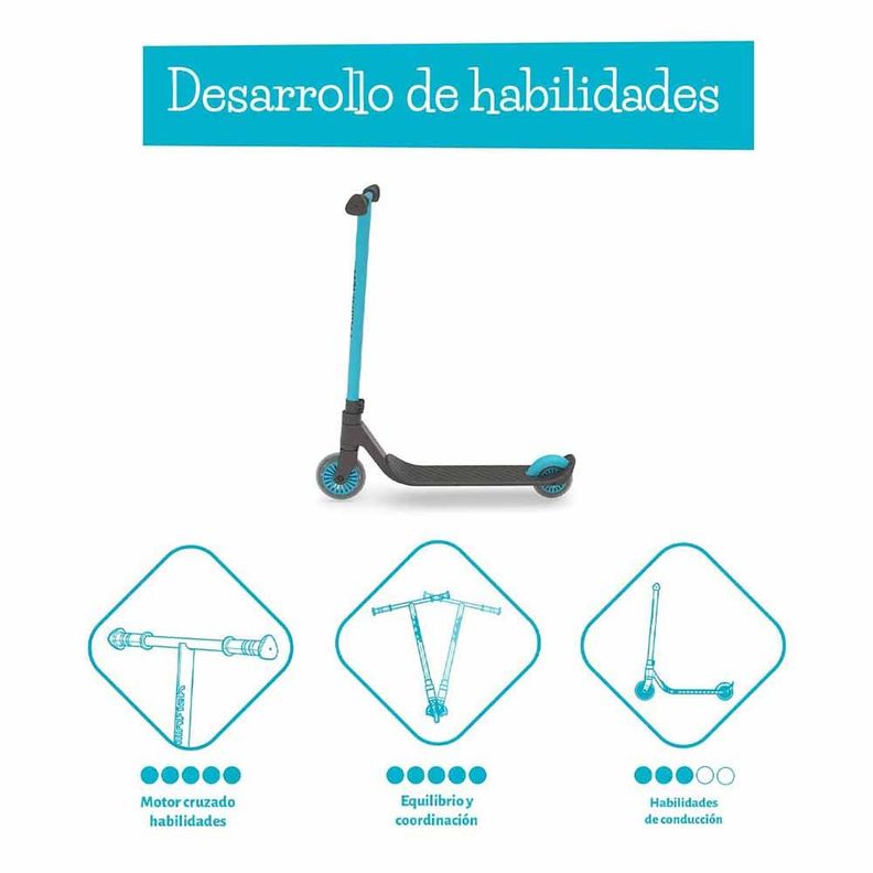 Scooter Acrobático Clásico Stunti Chillafish Azul-2