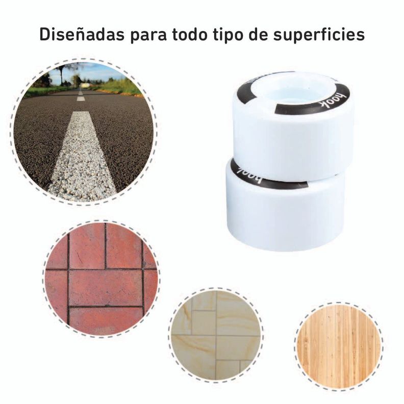 Ruedas Para Patin Hook White 54mmx32mm-4